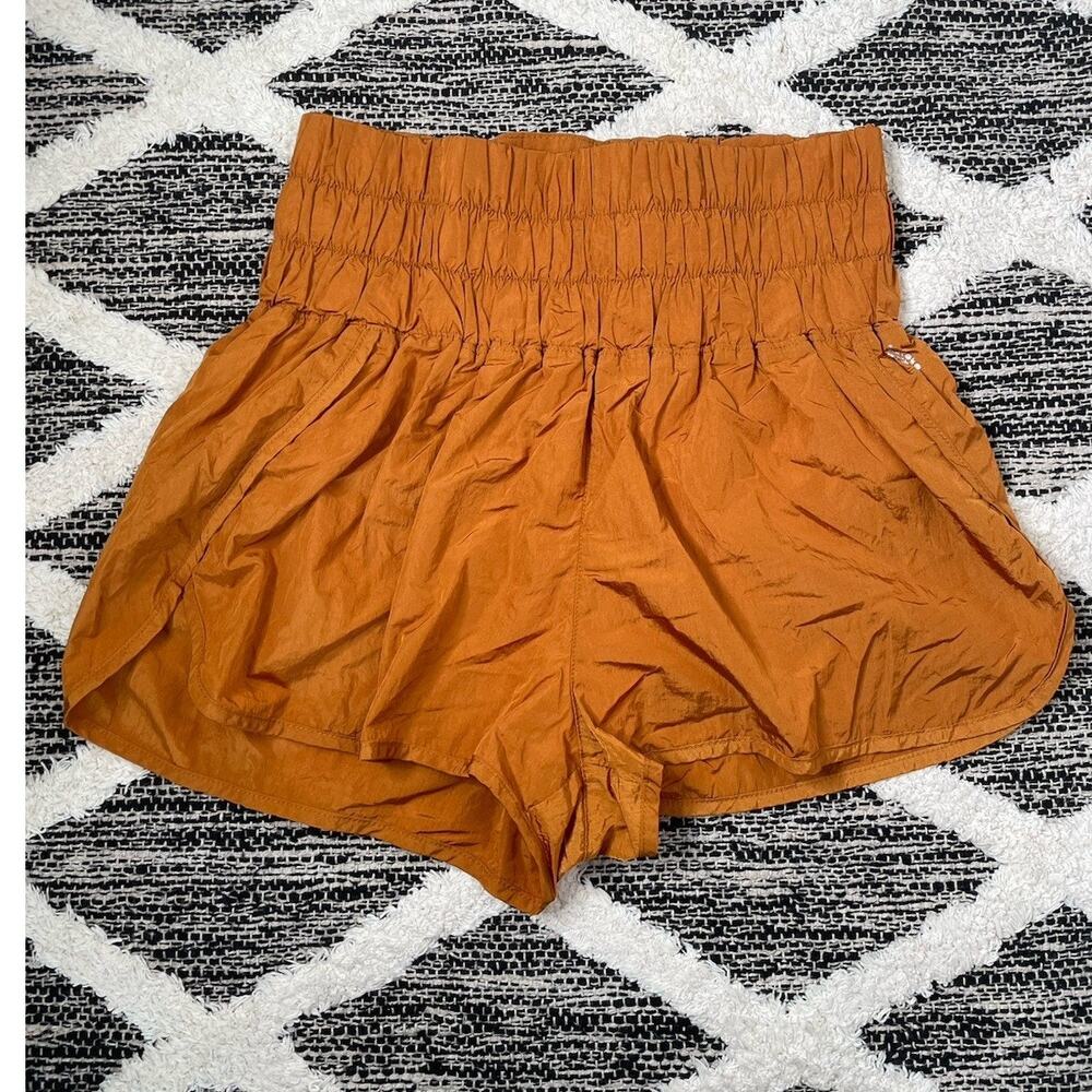 FP Movement by Free People Burnt Orange High-Waist Athletic Shorts